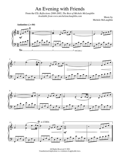 An Evening With Friends (PDF Sheet Music) – Michele McLaughlin Music