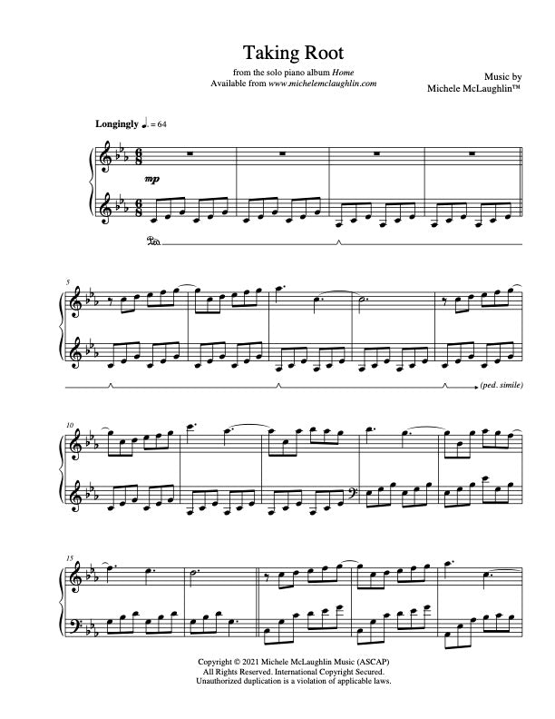 Taking Root (PDF Sheet Music) - Michele McLaughlin Music