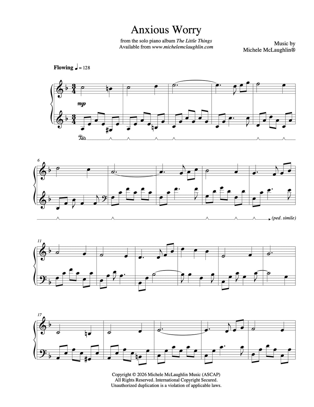 Inner Peace (PDF Sheet Music) – Michele McLaughlin Music