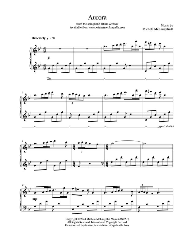 Aurora (PDF Sheet Music) - Michele McLaughlin Music