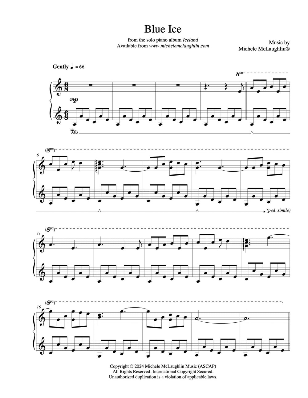 Blue Ice (PDF Sheet Music) – Michele McLaughlin Music