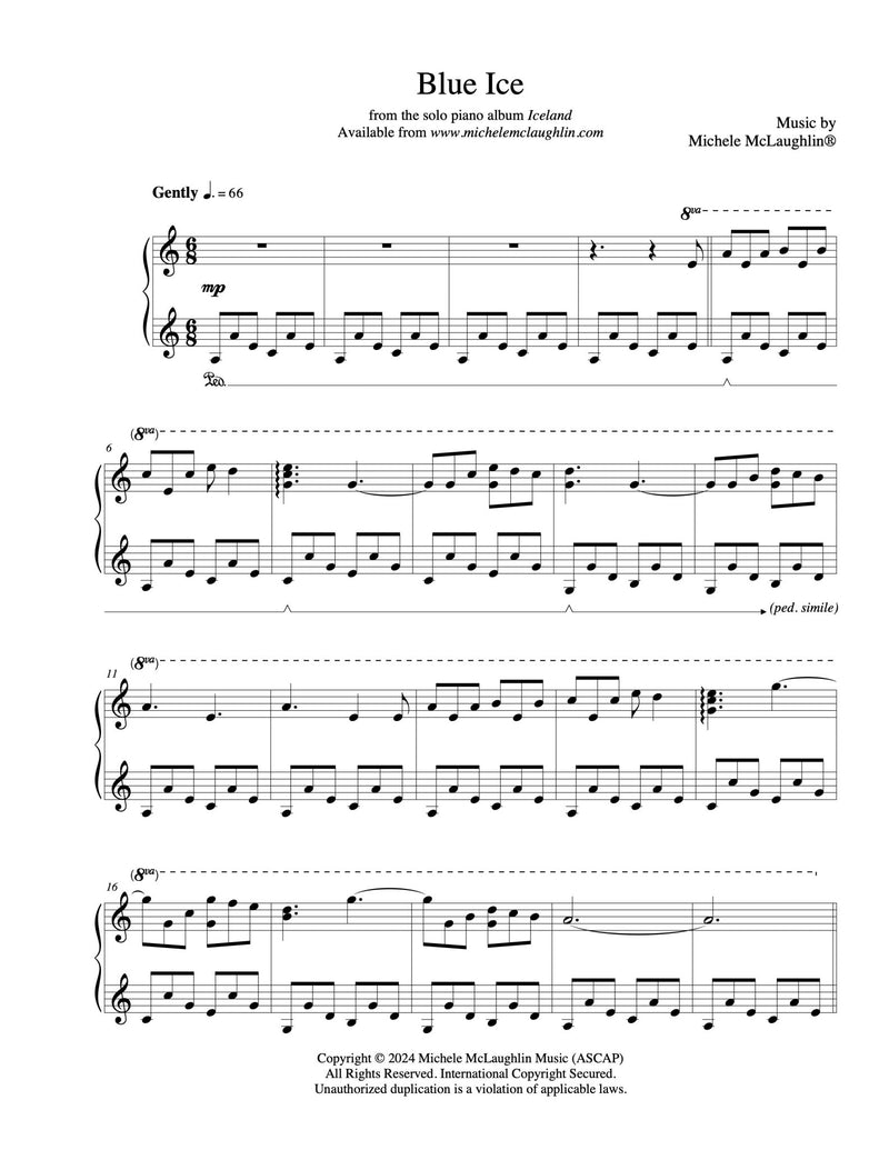 Blue Ice (PDF Sheet Music) - Michele McLaughlin Music