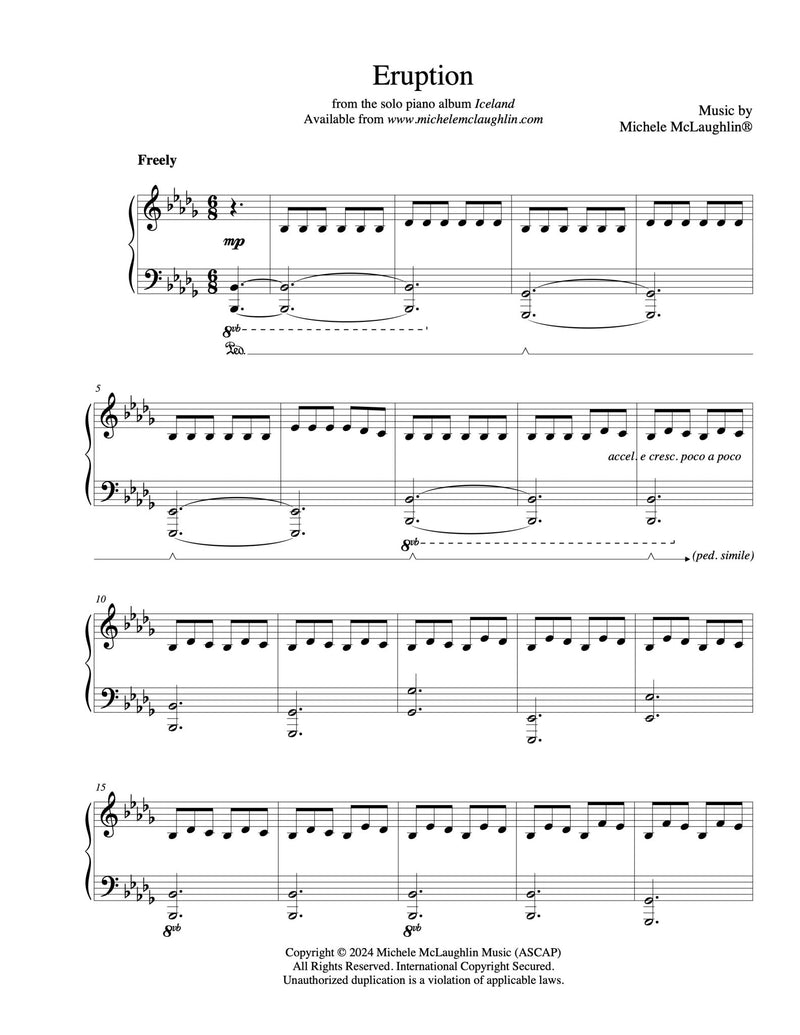 Eruption (PDF Sheet Music) - Michele McLaughlin Music