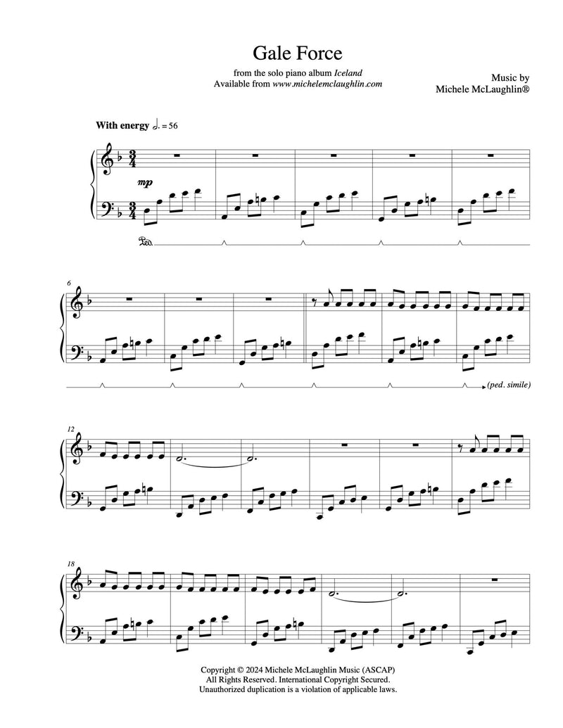 Gale Force (PDF Sheet Music) - Michele McLaughlin Music