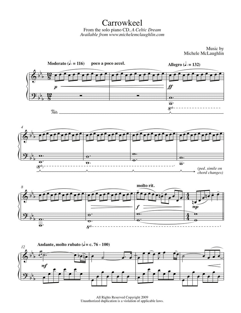Carrowkeel (PDF Sheet Music) - Michele McLaughlin Music