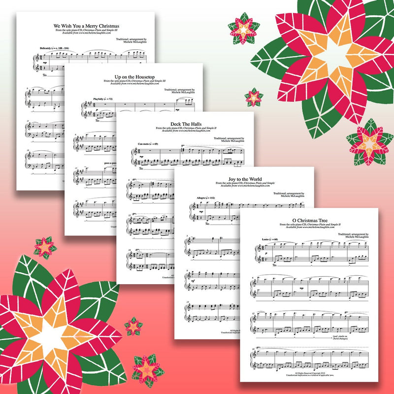 Christmas Sheet Music Bundle (Intermediate) - Michele McLaughlin Music