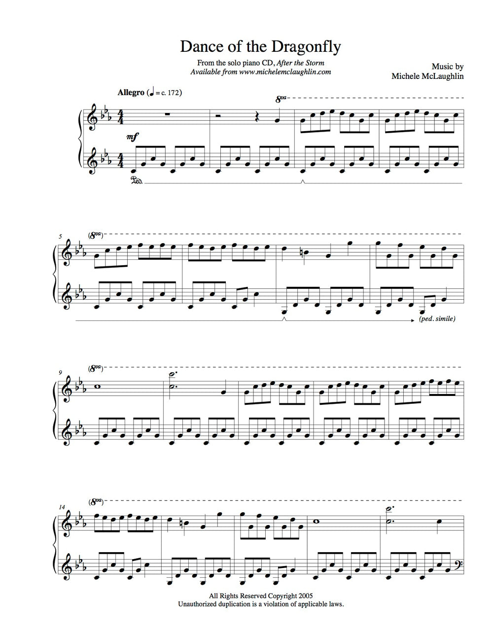 Dance Of The Dragonfly (PDF Sheet Music) – Michele McLaughlin Music