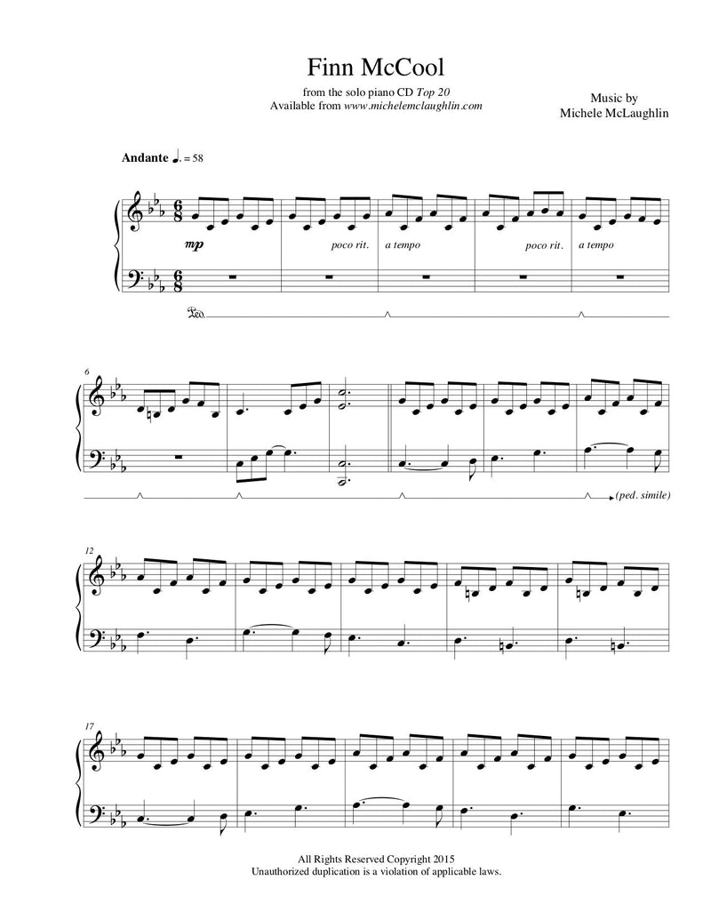 Finn McCool - Top 20 (PDF Sheet Music) - Michele McLaughlin Music