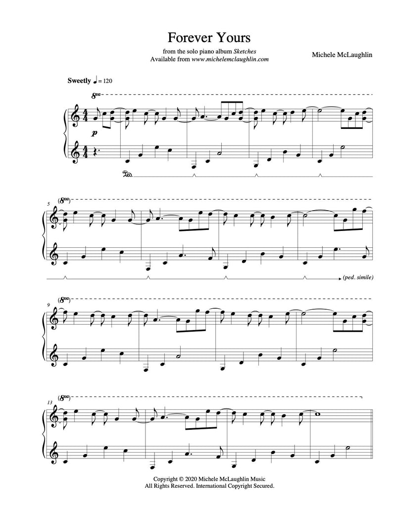 Forever Yours (PDF Sheet Music) - Michele McLaughlin Music
