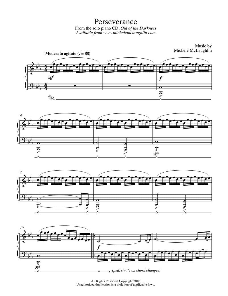 Perseverance (PDF Sheet Music) - Michele McLaughlin Music