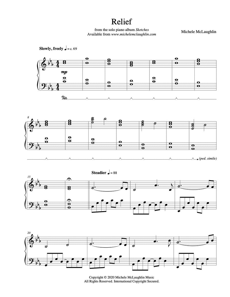 Relief (PDF Sheet Music) - Michele McLaughlin Music