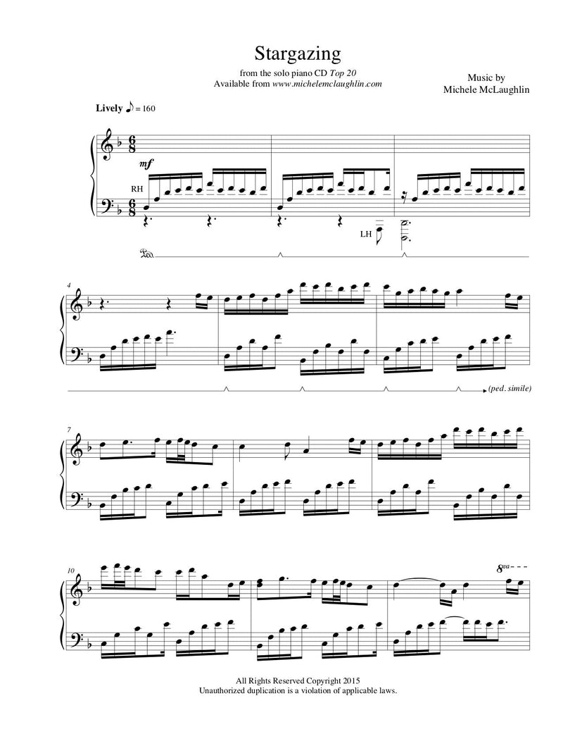 Stargazing - Top 20 (PDF Sheet Music) - Michele McLaughlin Music