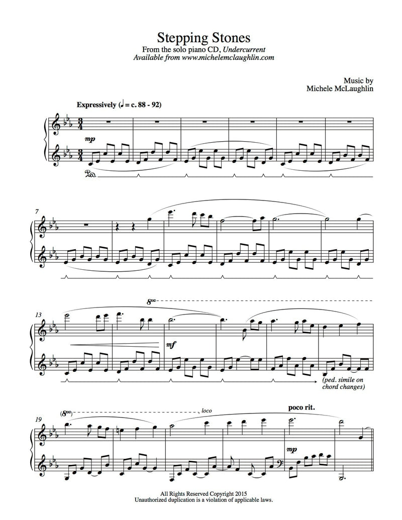 Stepping Stones (PDF Sheet Music) - Michele McLaughlin Music