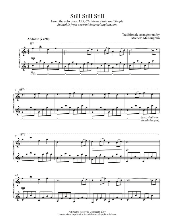 Still Still Still (PDF Sheet Music) - Michele McLaughlin Music