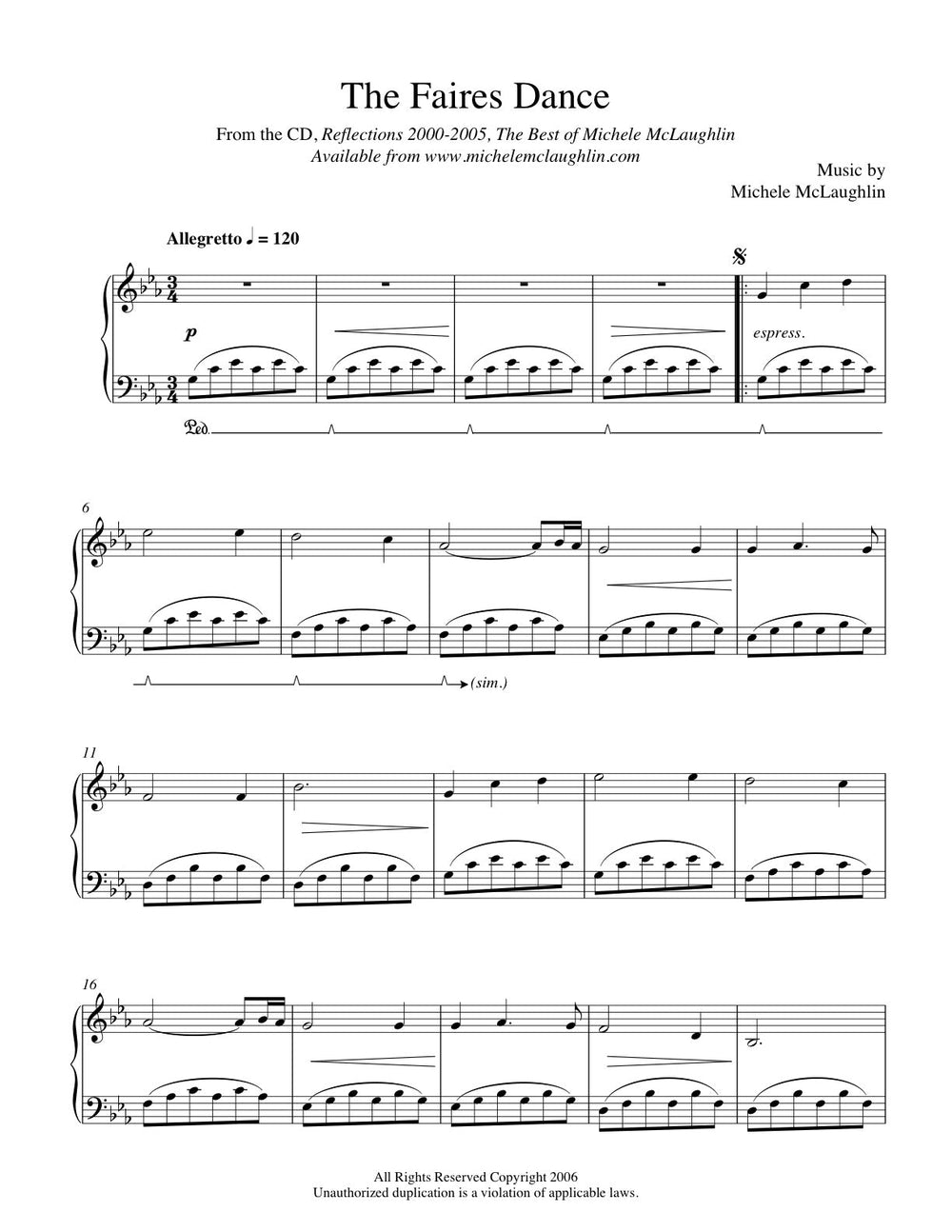 The Fairies Dance (PDF Sheet Music) Michele McLaughlin Music