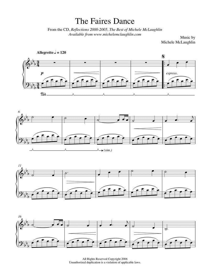 The Fairies Dance (PDF Sheet Music) - Michele McLaughlin Music