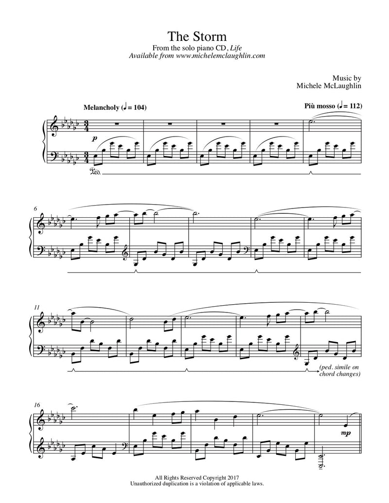 The Storm (PDF Sheet Music) - Michele McLaughlin Music