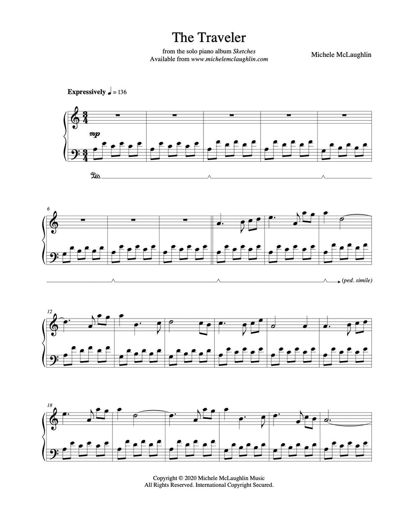 The Traveler (PDF Sheet Music) - Michele McLaughlin Music